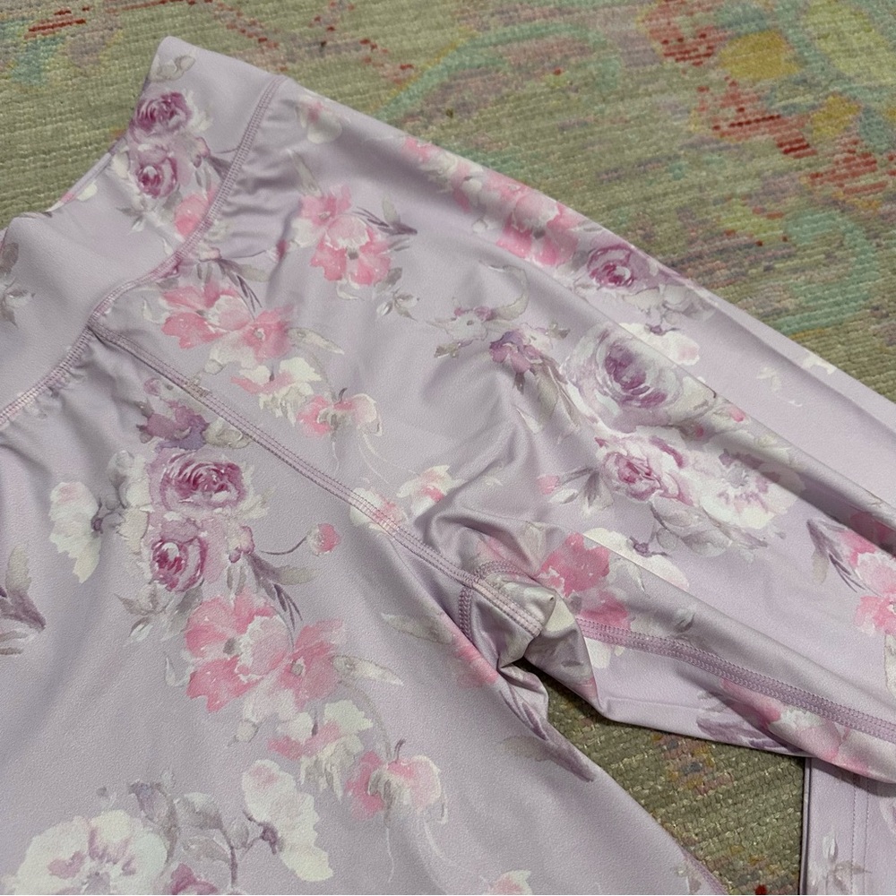 LoveShackFancy Lavender Floral Leggings - Picture 5 of 5